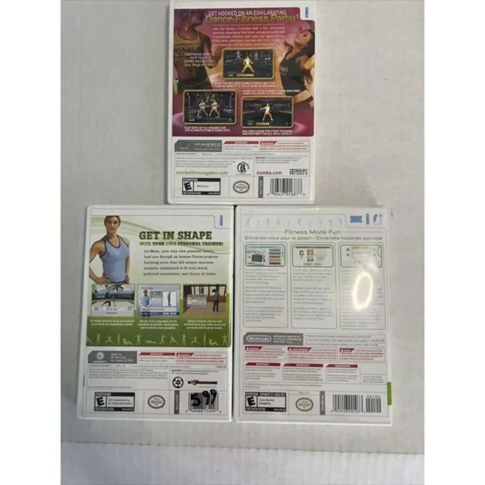Wii Dance/Exercise Lot Of 3 Complete Fit , Fitness coach, Zumba All with Manuals